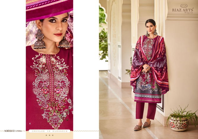 Mohabbat By Riaz Arts Karachi Lawn Digital Printed Dress Material Suppliers In India